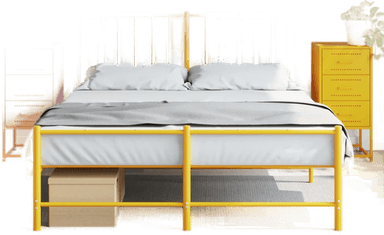 Vidaxl Nattbord 2 stk sennepsgul