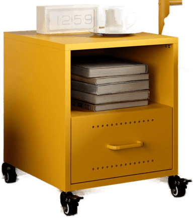 Vidaxl Nattbord sennepsgul 36x39 cm