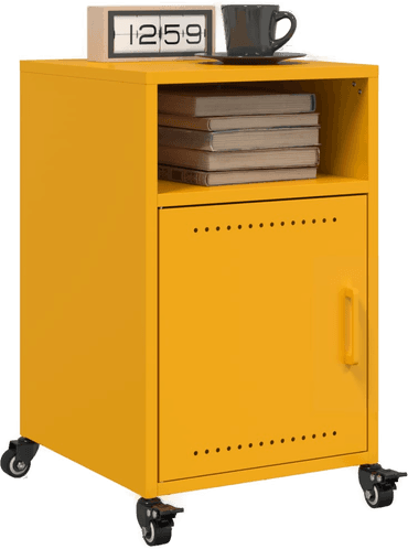 Vidaxl Nattbord 2 stk sennepsgul 36x39x59 cm