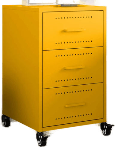 Vidaxl Nattbord sennepsgul 36x39 cm