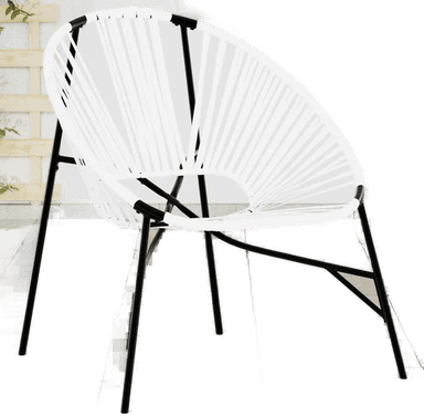 Vidaxl Hageeggstol svart og hvit