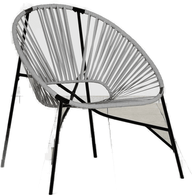 Vidaxl Hageeggstol svart og lysgrå