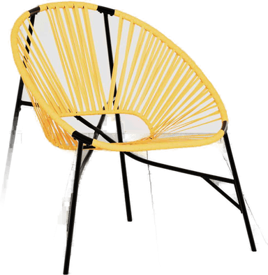 Vidaxl Hageeggstol svart og gul