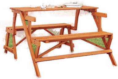 Vidaxl Piknikbord med benker 2-i-1