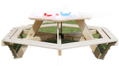 Vidaxl Piknikbord sekskantet for barn