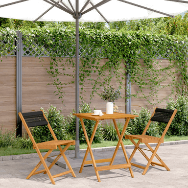 Vidaxl Bistrosett 3 deler svart