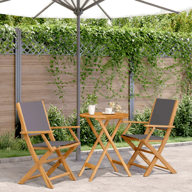 Vidaxl Bistrosett 3 deler antrasitt