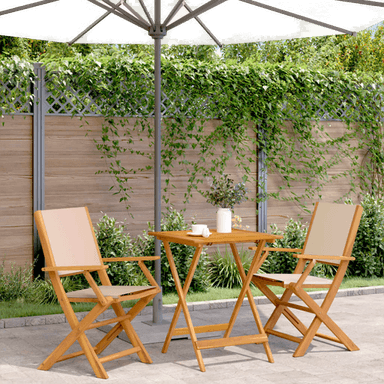 Vidaxl Bistrosett 3 deler beige