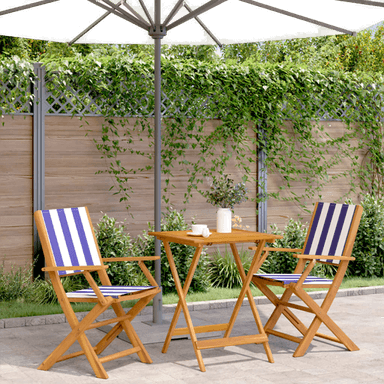 Vidaxl Bistrosett 3 deler blå og hvit