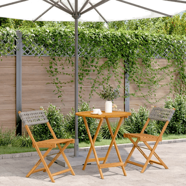 Vidaxl Bistrosett 3 deler grå