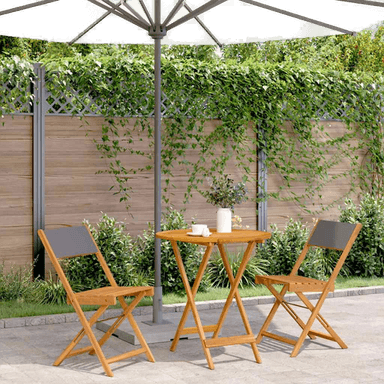 Vidaxl Bistrosett 3 deler antrasitt