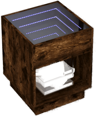 Vidaxl Salongbord Infinity LED brun eik