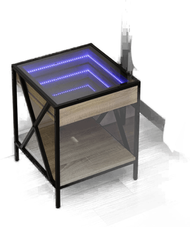 Vidaxl Salongbord Infinity LED 40x40x49 cm