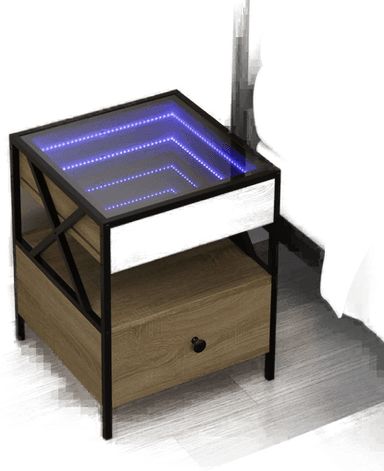 Vidaxl Salongbord Infinity LED 40x40 cm