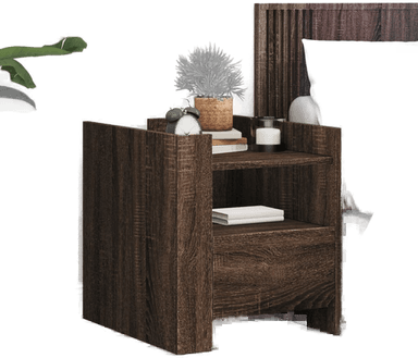 Vidaxl Nattbord brun eik 45x50 cm