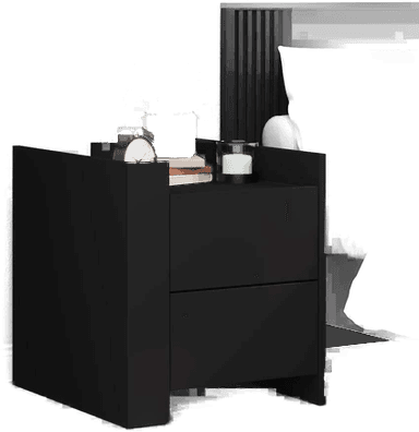 Vidaxl Nattbord svart 45x50 cm