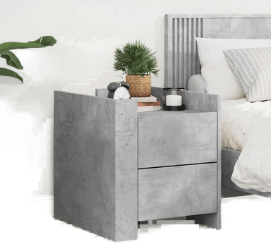 Vidaxl Nattbord betonggrå 45x50 cm