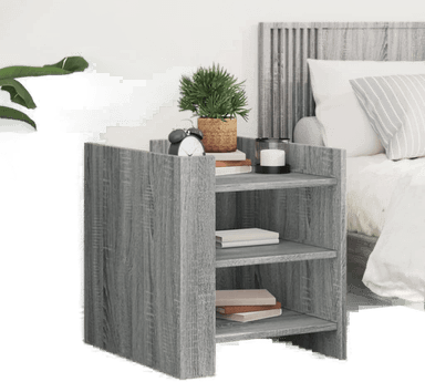 Vidaxl Nattbord grå sonoma 45x50 cm