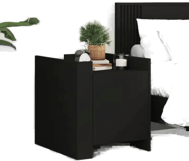 Vidaxl Nattbord svart 45x50 cm