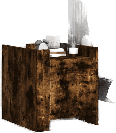 Vidaxl Nattbord røkt eik 45x50 cm