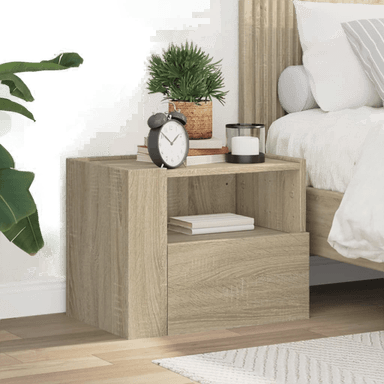 Vidaxl Veggmontert nattbord sonoma eik