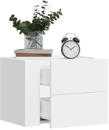 Vidaxl Veggmontert nattbord hvit 45x30 cm