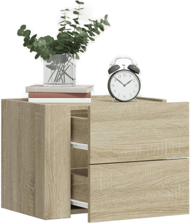 Vidaxl Veggmonterte nattbord 2 stk 45x30x35 cm