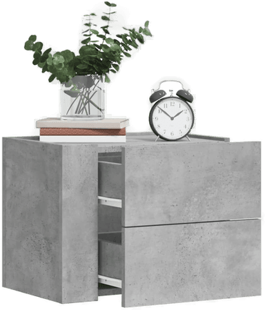 Vidaxl Veggmonterte nattbord 2 stk 45x30x35 cm