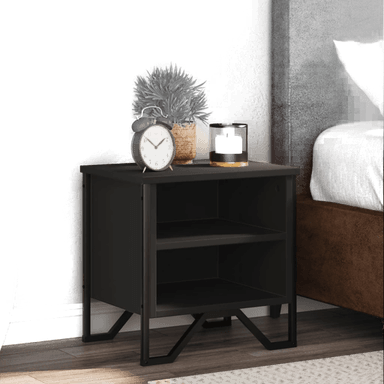 Vidaxl Nattbord svart 40x30x40 cm