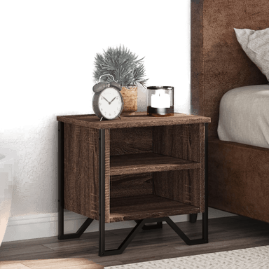 Vidaxl Nattbord brun eik 40x30 cm