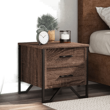 Vidaxl Nattbord 2 stk brun eik