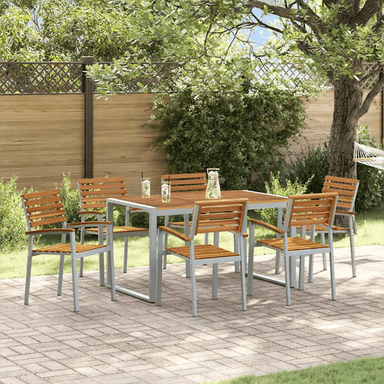 Vidaxl Hage Spisegruppe 7 pcs Grå