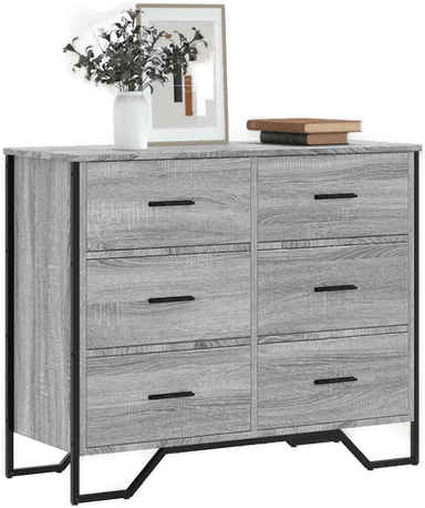 Vidaxl Kommode grå sonoma 91x35,5x74,5 cm