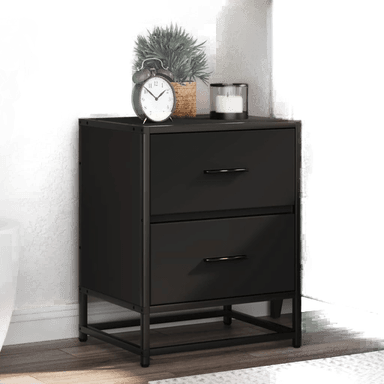 Vidaxl Nattbord svart 40x31x50 cm