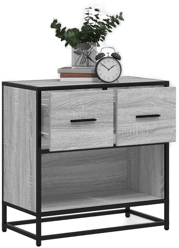 Vidaxl Nattbord grå sonoma 60x31x60 cm