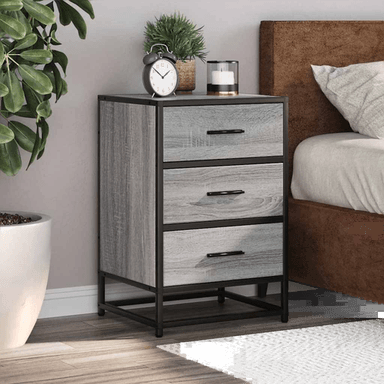 Vidaxl Nattbord grå sonoma 40x34,5x60 cm