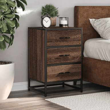 Vidaxl Nattbord brun eik 40x34,5x60 cm