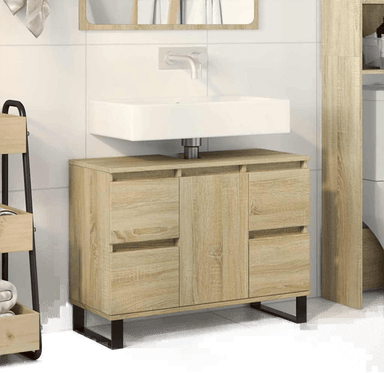 Vidaxl Baderomsskap høyglans hvit 80x33 cm