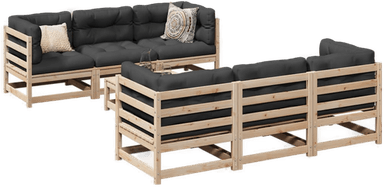 Vidaxl Hagesofasett 7 deler