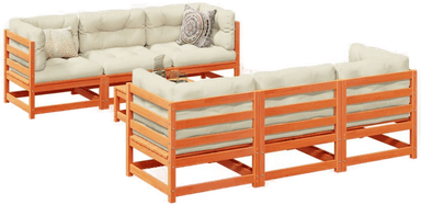 Vidaxl Hagesofasett 7 deler