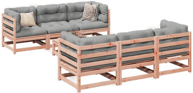 Vidaxl Hagesofasett 7 deler