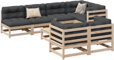Vidaxl Hagesofasett 8 deler