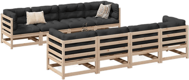 Vidaxl Hagesofasett 9 deler