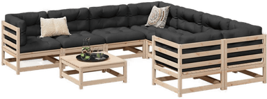 Vidaxl Hagesofasett 9 deler