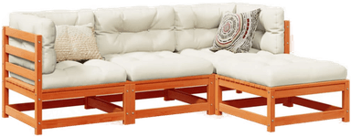 Vidaxl Hagesofasett 4 deler