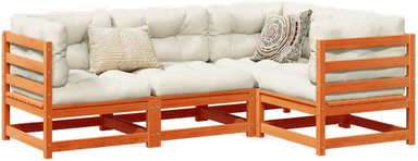 Vidaxl Hagesofasett 4 deler