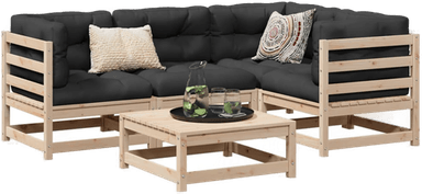 Vidaxl Hagesofasett 5 deler