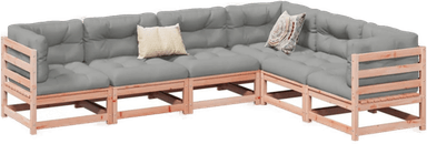 Vidaxl Hagesofasett 6 deler