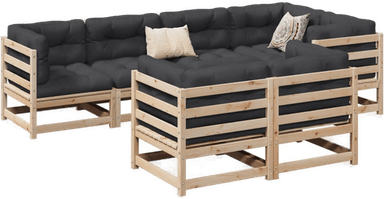 Vidaxl Hagesofasett 7 deler