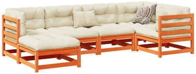 Vidaxl Hagesofasett 6 deler